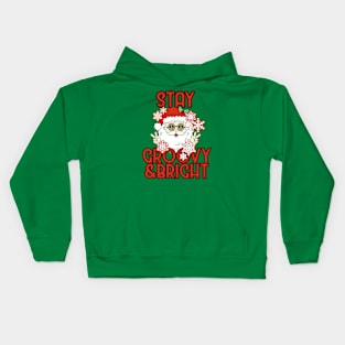 Stay Groovy and Bright Christmas Kids Hoodie